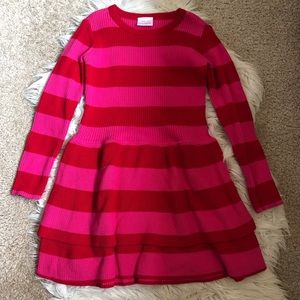 Hanna Andersson girls striped sweater dress 130 8